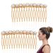 Ouligay 2 pieces hair socket comb pearls crystal hair feast insert comb metal side combs slide hair clips hair crest hair jewelry bridal jewelry for women women