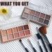 Hegafoo 10 Color Nude Eyeshadow Makeup Palette + 5 PCS Eye Brushes Set - Professional Naked Matte Shimmer Eye Shadow Kit | Long Lasting & Waterproof - Buy Online on GoSupps.com
