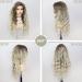 GNIMEGIL Long Curly Wavy Ombre Blonde Wig for Women - High Quality Heat Resistant Synthetic Hair for Christmas Costumes & Daily Use - Buy Online on GoSupps.com
