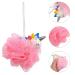 Minkissy 2Pcs Unicorn Shower Loofah - Exfoliating Bath Mesh Pouf Balls for Kids & Adults - Pink Unicorn Body Scrubber - Buy Online on GoSupps.com