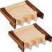 Meooeck 2 Pieces Pool Cue Holder Portable Billiard Accessories Weighted Pool Stick Holder Solid Wooden Pool Cue Holder Pool Cue Solid Wood for Cue Holder (4 Holes)