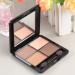 Beatifufu 4 Mirror Makeup Elegant and Matte with Shadow Eyeshadow Eye Colors Sponge Brown - Buy Online on GoSupps.com