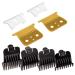 Carbon Steel blade with Ceramic balde for andis gtx, andis gtx replacement blade with adjustable Accessries. (2T + Gold Blade + 4-comb Set)