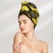 Geometric Bee Microfiber Hair Towel - Super Absorbent Coral Velvet Wrap for Women | Quick Dry for Long Curly & Thick Hair - Buy Online on GoSupps.com