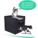 Geizire Cat House - Large Foldable Cat Cave for Indoor Cats - 2022 New Design - Cute Opening Shape - Medium Dark Grey - Buy Online on GoSupps.com