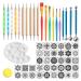 Happlignly Mandala Dotting Tools Rock Dot Stencils for Painting Tool Set Craft Kits for Nail Mandala Arts Drawing