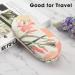 2 in 1 Contact Lens and Glasses Case - Dual Use Design with Mirror Tweezer & Solution Bottle - Portable Storage Kit for Travel & Office (Beige Flower - Buy Online on GoSupps.com