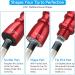 eSynic Professional Pool Cue Tips Shaper Set - 3 in 1 Tool for Billiard Cue, Accessories Gift - Red Color - Buy Online on GoSupps.com