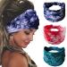 Bohend Boho Headbands Wide knotted Hair Bands Fashion Printing Bandeau Travel Stretchy Cotton Headband Sport Yoga Hair Accessories for Women and Girls (F)