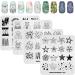 KADS 4pcs Nail Art Stamping Plates - Star & Animal Chinese Style Nature Designs for DIY Nail Art - Buy Online on GoSupps.com