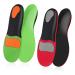 2 Pairs Plantar Fasciitis Insoles Arch Support Inserts Work Boot Insoles for Men Women Walking Running Foot Pain Relief High Arch Support Insoles  Shoe Inserts for Flat Feet (XS(35-37)  Green+Black) XS(35-37) Scalable Gr...