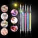Waldd 5-Piece Nail Art Brush Set - Double Ended Dotting Tools with Multi-Colored Nail Brushes for Manicure Care - Buy Online on GoSupps.com