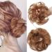 Messy Hair Scrunchies for Women Scrunchy Scrunchie Bun Up Do Hair Piece Hair Ribbon Ponytail Extensions Wavy Auburn & Blonde 35 g Auburn & Blonde