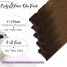 LAAVOO Ombre Brown 55cm Real Hair Tape Extensions - Virgin Balayage Light Brown 5PCs for Natural Look - Buy Online on GoSupps.com