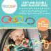 Chewbeads Silicone Baby Links - Multi-Use Toy Rings for Stroller, Car Seat & More - BPA-Free & Phthalate-Free - Includes 5 Colorful Rings - Buy Online on GoSupps.com