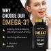 Omega 3 Fish Oil Capsules - 180 High Strength | 990mg EPA & 660mg DHA | 2 Months Supply | Made in UK - Buy Online on GoSupps.com