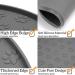 Ptlom Silicone Pet Placemat - Prevent Food/Water Overflow - Suitable for Small, Medium & Big Dogs/Cats - Many Paws Design - Grey - Buy Online on GoSupps.com