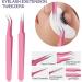 Rose Red Eyelash Fan Dyer with 2 Lash Tweezers - Rechargeable Mini Portable Fan for Eyelash Extension - Straight and Curved Tip Tweezers Included - Buy Online on GoSupps.com