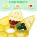 2 Pack Portable Travel Pill Box - Weekly Organizer for Vitamins & Supplements (Yellow/Blue) - Ideal for Travel - Buy Online on GoSupps.com