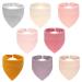 AUPOWER Baby Triangle Bibs 8 Pieces Pink