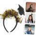 MUSISALY Doctor Hat Headband Grad Cap Headbands with Tassel Glitter Hair Hoop for Grad Party Head Bands Hats Has Tiara Decorate Party Headdress Party Supply Aldult Felt Cloth Hair Piece - Buy Online on GoSupps.com