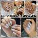 GZMAYUEN Pearl Chrome Powder - White Aurora Metallic Nail Pigment with 6 Eyeshadow Sticks - Buy Online on GoSupps.com