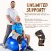 2 Pack Knee Compression Sleeve with Gel Pads & Stabilizers - Size L, Orange (1 Pair) | Knee Brace for Men & Women - Support for Running, Weightlifting, Arthritis & Joint Pain Relief - Buy Online on GoSupps.com