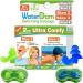 Waterdam swimming earplugs waterproof ultra-comfortable prevent swimmer earplugs (size 2 + 3: small medium-sized ears for men (green) and medium-sized ears teenagers women (blue)))