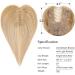10 Inch Blonde Human Hair Toppers for Thinning Hair - Clip in Cold Blonde (10/16#) - Women's Real Hair Solutions - Buy Online on GoSupps.com