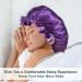 COOLCHI Satin Bonnet Cap Set for Women - Adjustable Silk Hair Wrap for Long Curly Hair - Khaki & Purple - Buy Online on GoSupps.com