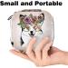 Women's Hand-Drawn Corgi Binding-Up Bags | Portable Menstrual Pocket Storage for Tampons & More | Multicolored Flower Design - Buy Online on GoSupps.com
