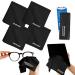Elite Tech Gear Microfiber Cleaning Cloth for Glasses- 4-Pack 12" x 12"- Durable Oversized Glasses Cleaning Cloth- Eyeglass Cleaning Wipes for Lenses Electronics- High Tech Quality Material (Black) Black 4-Pack OVERSIZED