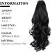 Yamel 16 Long Curly Wavy Ponytail Extension Natural Black 1B# Synthetic Hairpiece - Buy Online on GoSupps.com