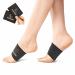 WOLFWAY Health Copper Arch Support Foot Pain Relief for Men Women, Plantar Fasciitis Relief Braces Sleeves Compression Socks for Flat Feet , High Arch (1 Pair Black - One Size Fits All) One Size (Pack of 2)