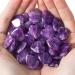 XIANNVXI 15 Pcs Amethyst Crystal Heart Stones Love Puff Palm Pocket Stones Natural Reiki Healing Gemstones Heart Crystals Set Purple - Amethyst