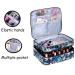 LYFFXYH Nail Polish Carrying Case - Portable Double-Layer Storage Bag for 42 Bottles (15ml) - Green Leaf Design - Ideal for Organizing Nail Polish and Manicure Set - Buy Online on GoSupps.com