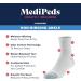 MediPeds Women's Casual Sock (Pack of 4) 3-8 White With Pink - Buy Online on GoSupps.com