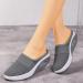 PGOJUNI Women's Diabetic Air-Cushion Platform Sneakers - Slip-On Orthopedic Walking Shoes (Dark Gray, Size 9) - Buy Online on GoSupps.com