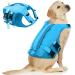 Asenku Dogs Wowing Anwest For Small Medium Large Dogs Adjustable & Ripstop Dog Wimming vest with handle and reflective for boating swimming surfing xxl blue