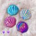 Minkissy Shell Shape Double-Sided Compact Makeup Mirror - Stylish PU Leather Travel Mirror for Women & Girls (Silver) - Buy Online on GoSupps.com