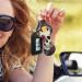 Skull Floral Neoprene Keychain Sleeve with Hand Sanitizer Holder - Women's Key Chain Clip On - Buy Online on GoSupps.com