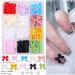 1000PCS 3D Colorful Bow Nail Charms & Gems - Flatback Pearls & Rhinestones for Nail Art | Cute DIY Decoration - Buy Online on GoSupps.com