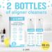 JJ CARE Aligner Cleaner Pack of 2 - 80ml Lemon-Flavored Invisalign & Retainer Cleaner for Breath Freshener - Teeth Aligner Foam - Buy Online on GoSupps.com