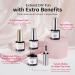 Modelones 24 Pcs Gel Nail Polish Set 20 Colors Nude Pink White Nail Polish Neutral Brown Glitter Gel Polish Set with Bond Primer Glossy & Matte Top Base Coat Soak Off LED Manicure Gifts White Glitter Brown - Buy Online on GoSupps.com