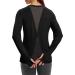 Bestisun Women's Long Sleeve Mesh Back Workout Top - Small Black - Buy Online on GoSupps.com