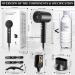 Professional Ionic Hair Dryer 1875W with Negative Ions - Multi-Protection, Noise-Cancelling, 4 LED Modes, Matte Black Finish - Buy Online on GoSupps.com