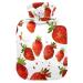 Hot water bottles with strawberry cover hot water bags for pain relief heat and cold therapy foot and bed warmer 2 liters
