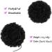 X-Large Afro Puff Kinky Curly Drawstring Ponytail Bun Synthetic Hair - African American Updo Extension | 2 Clips, 1B# Color (120g) - Buy Online on GoSupps.com