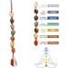 Chakra Healing Crystal Stone Hanging Decorations Handmade Good Luck Natural Quartz Gemstone Pendant Ornaments for Home Garden Windows Cars Spiritual Gifts for Women - Buy Online on GoSupps.com