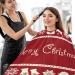 Waterproof Barber Cape - Christmas Pattern Red & Cheetah Haircut Bib for Men & Women | Unisex Hair Cutting Cape - Buy Online on GoSupps.com